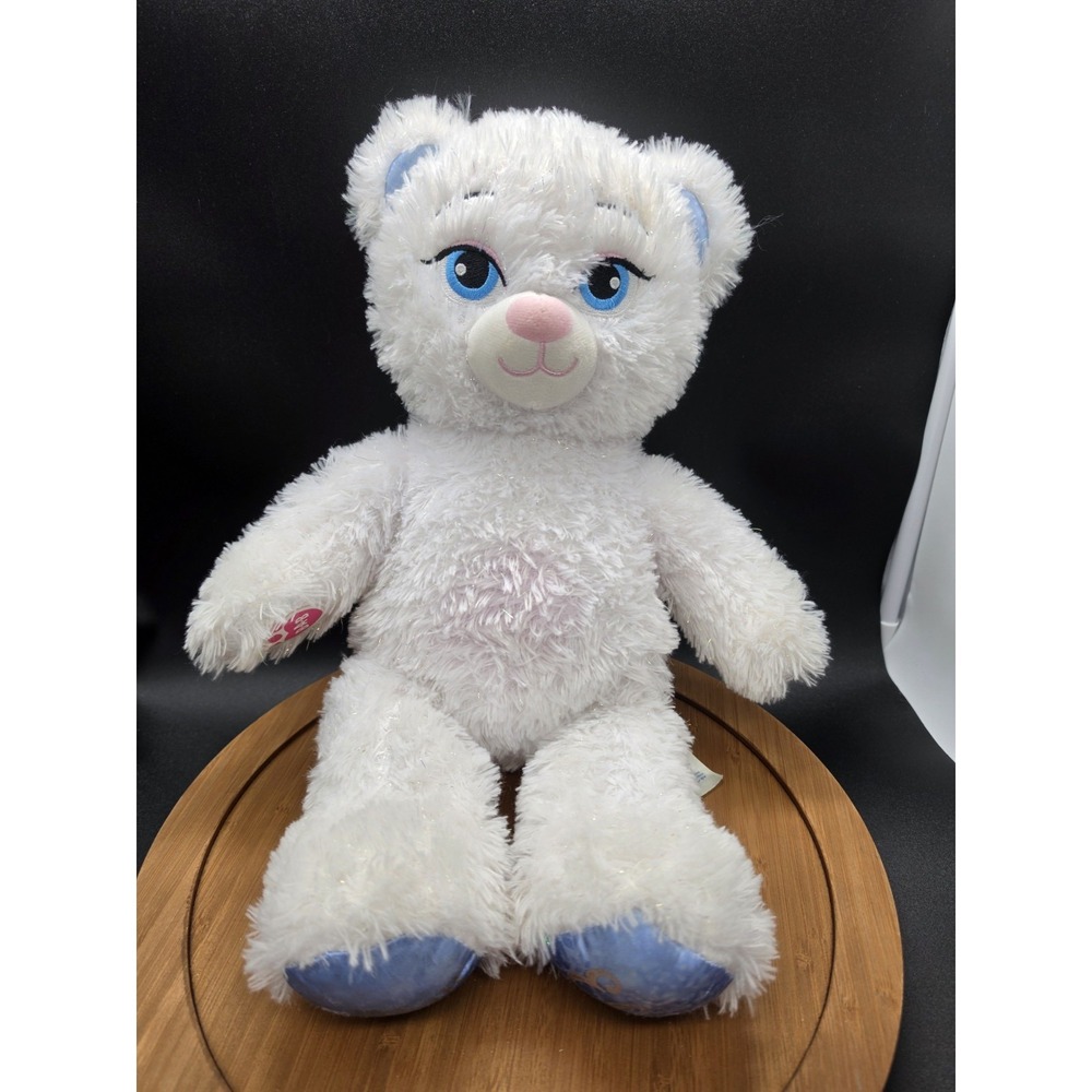 Build A Bear Workshop Disney Frozen 2 Elsa White Sparkly Plush Bear 16"